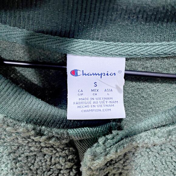 Champion UO Exclusive Teddy Fleece Sweatshirt Green Athleisure Mens Small - Picture 6 of 7